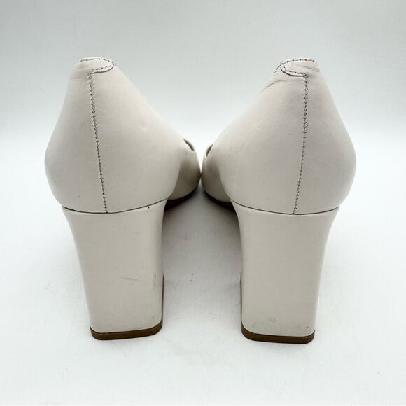 Marc Fisher Cream Block Heel Pumps - Picture 9 of 13